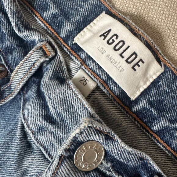 Agolde Riley High Rise Straight Crop Jeans - Picture 3 of 4
